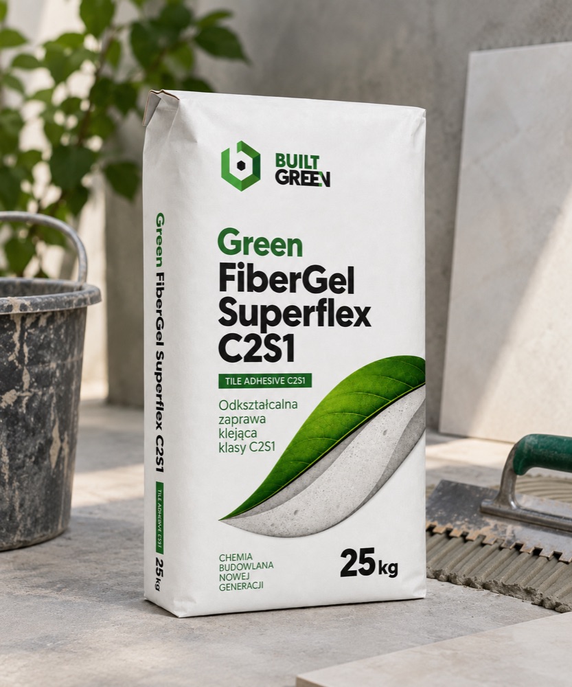 Green FiberGel Superflex — odkształcalna zaprawa klejąca klasy c2s1 w warunkach budowy