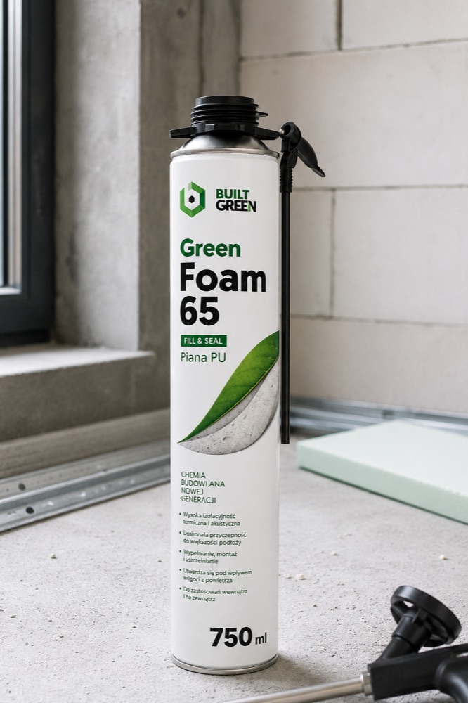 Green Foam 65 — piana poliuretanowa pistoletowa w warunkach budowy
