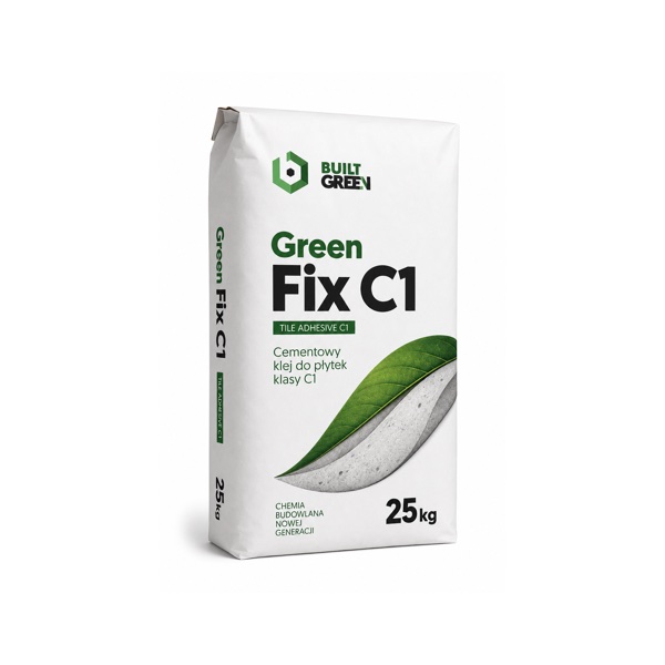 Green Fix C1 — Cementowy klej do płytek klasy C1, 25 kg