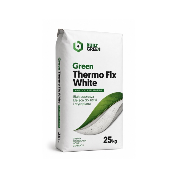 Green Thermo Fix White — Biała zaprawa klejąca do siatki i styropianu, 25 kg
